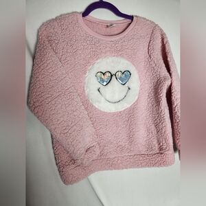 Arizona Pink Fuzzy Emoji Sweater